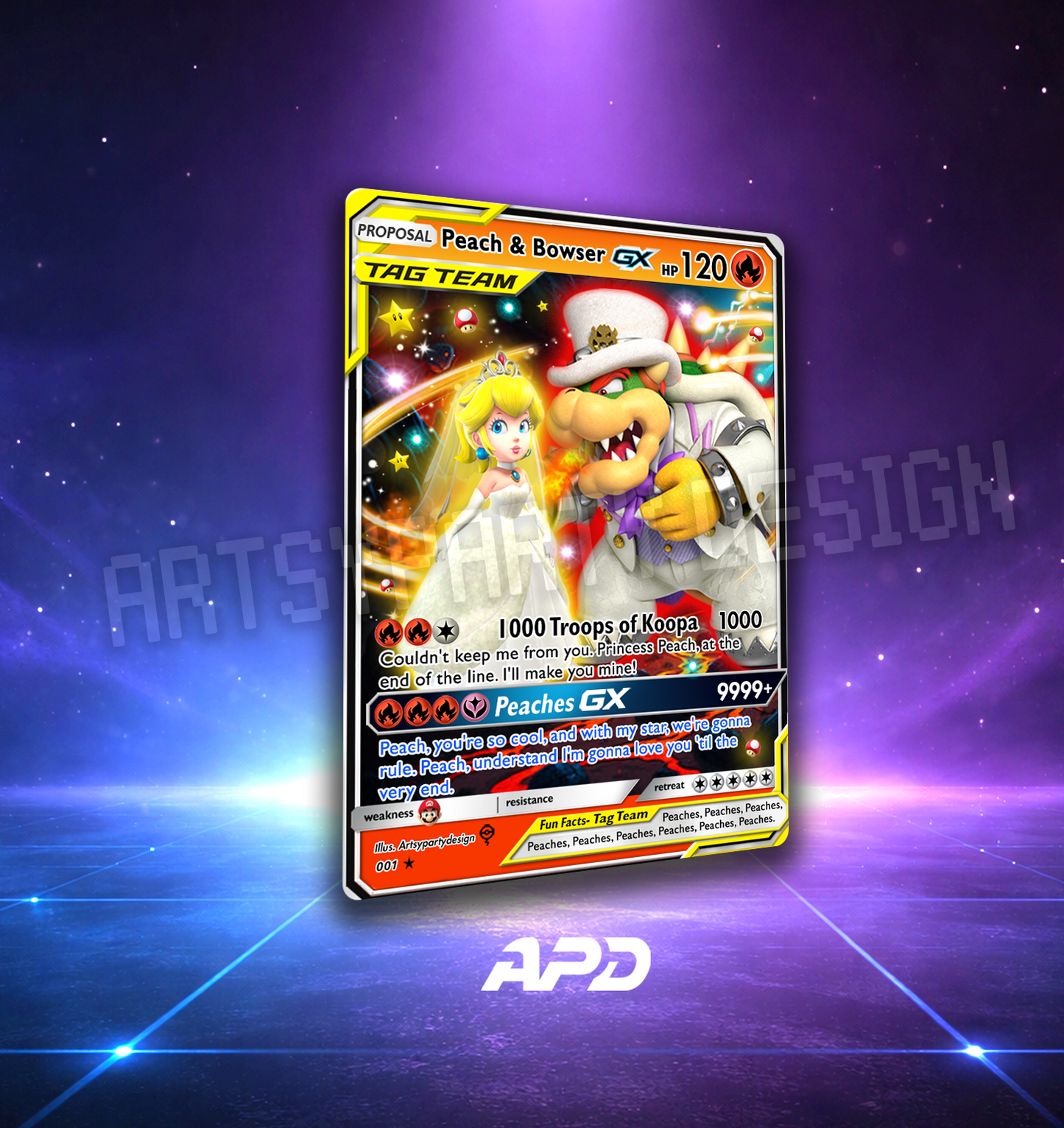 Peach Pokemon Card, Custom Pokemon card, Meme Pokemon Card