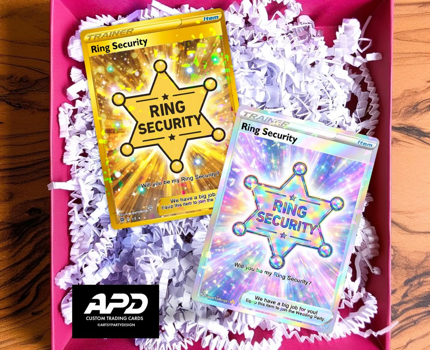 Ring Bearer Pokemon Card, Ring Security Pokemon Card, Custom Pokemon Card, Wedding Party Pokemon Card