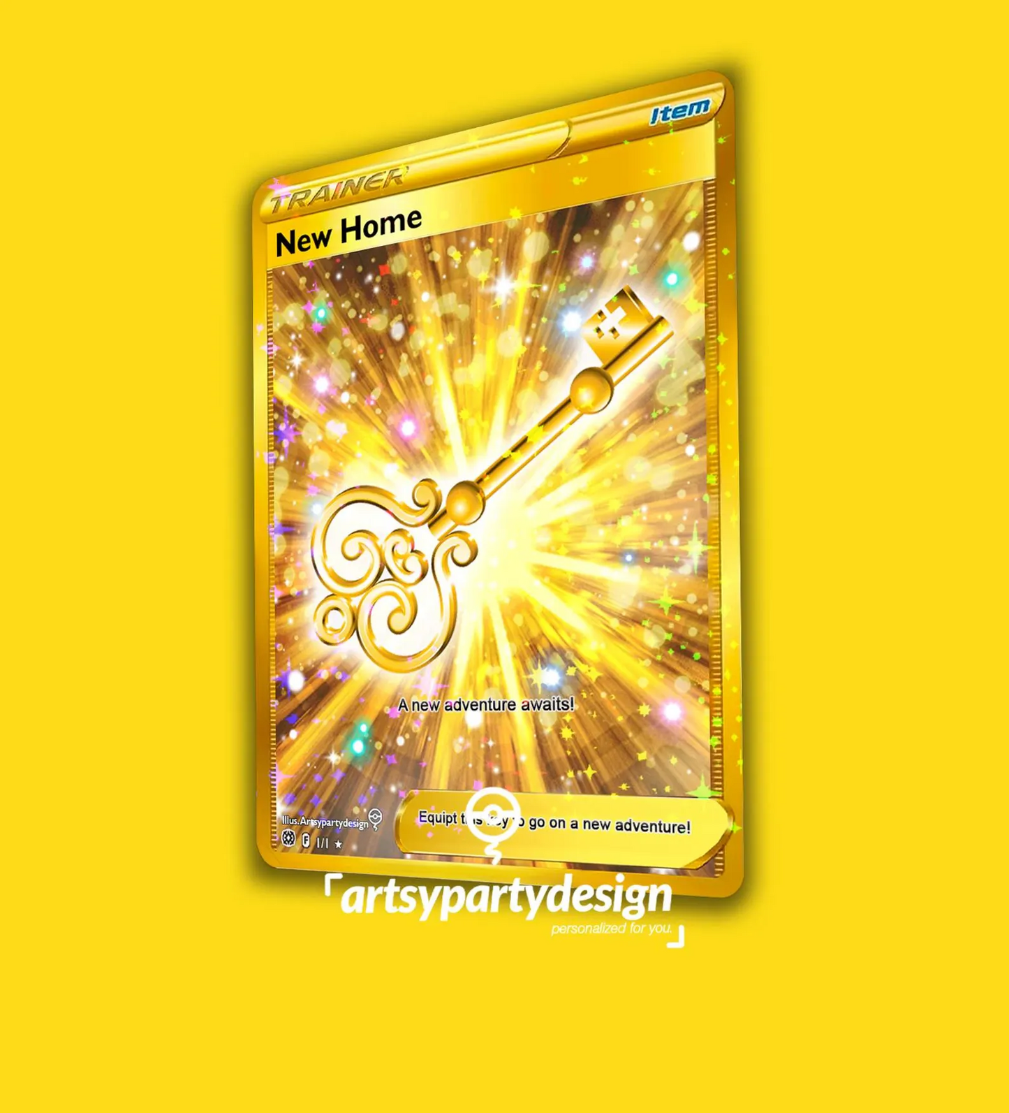 New Home Pokemon Card, Congratulations Card, Moving House Pokemon Card, Happy First New Home