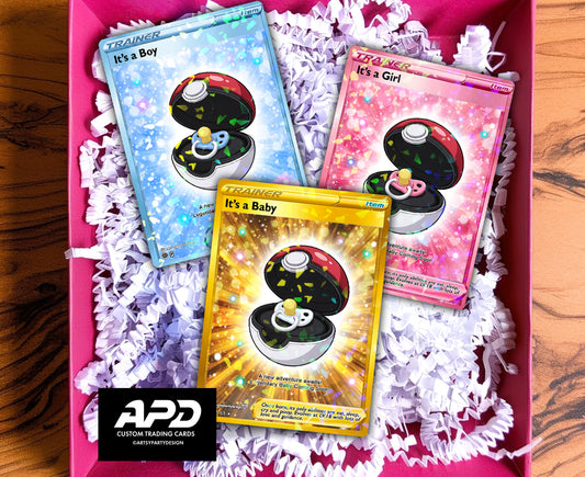 Custom Pokemon Pregnancy Card - Gender Reveal