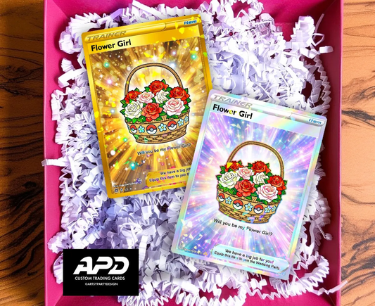Flower Girl Pokemon Card, Custom Pokemon Card, Wedding Party Pokemon Card