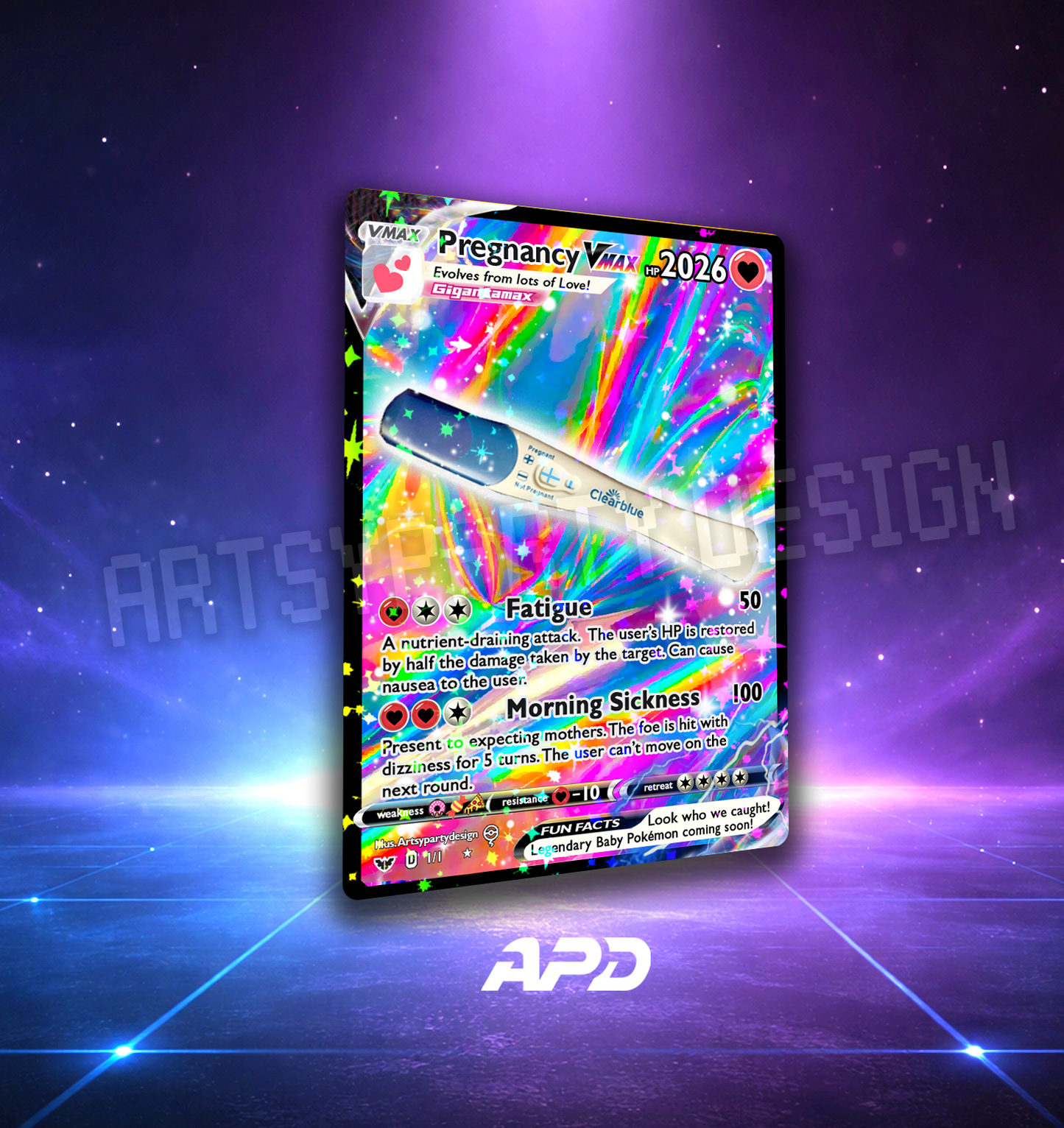 Custom Pokemon Pregnancy Card - Pregnancy Test Card