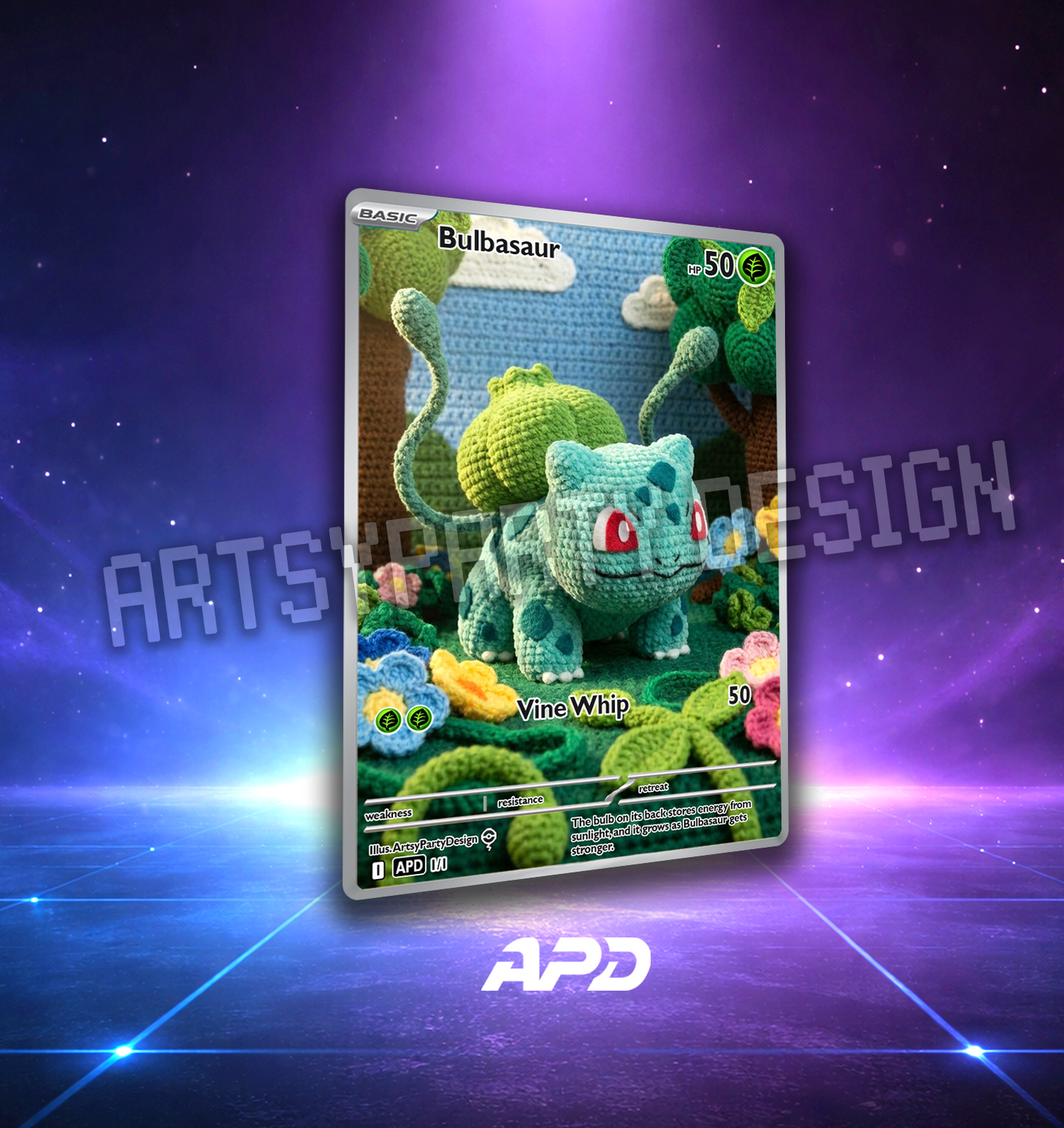 Crochet Custom Pokemon Card, Amigurumi Custom Card