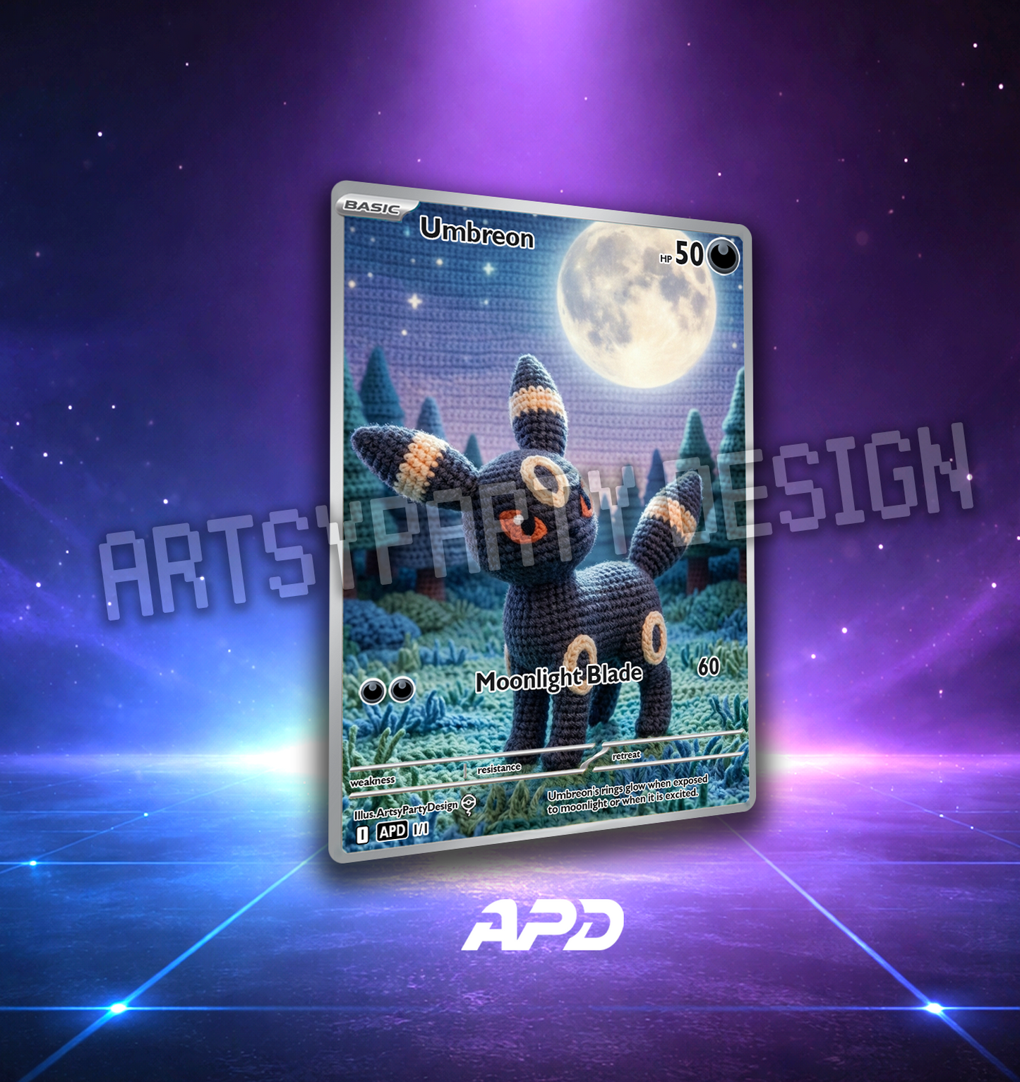 Crochet Custom Pokemon Card, Amigurumi Custom Card
