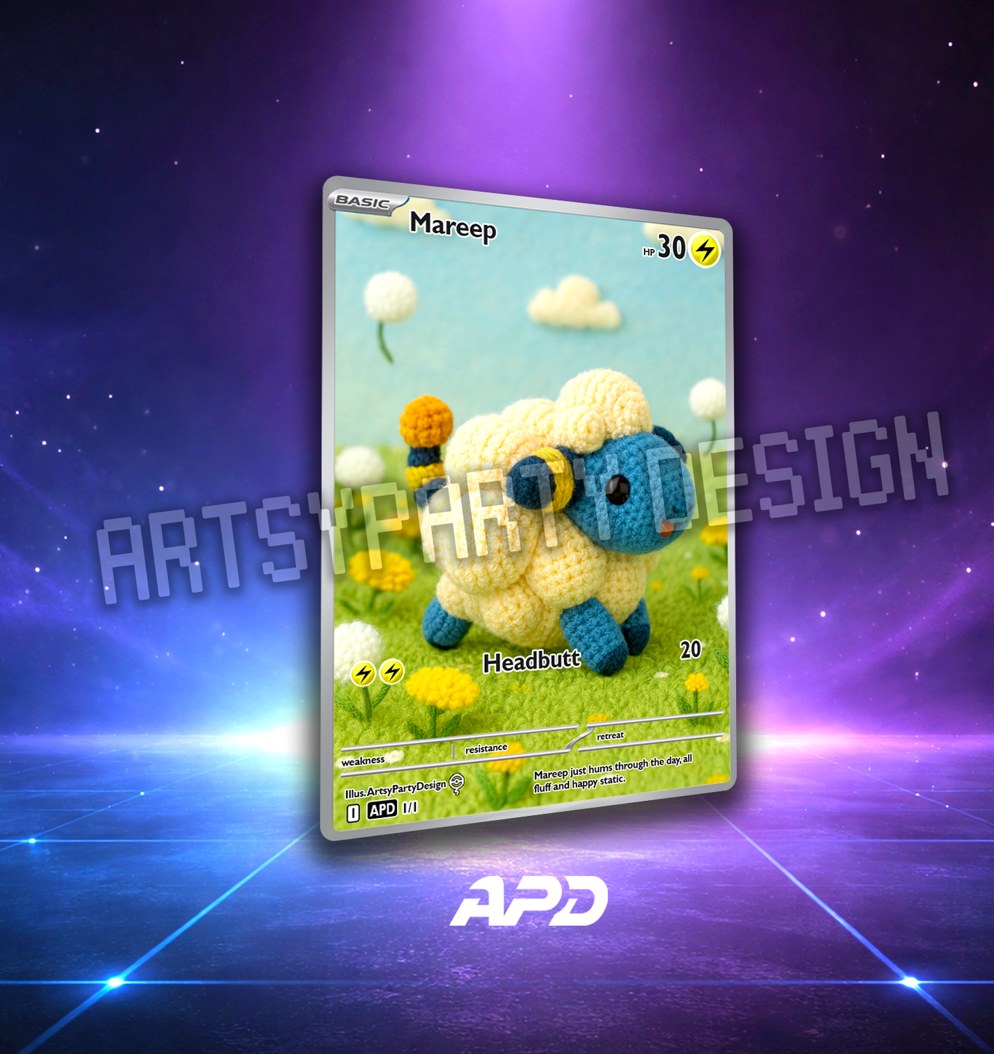 Crochet Custom Pokemon Card, Amigurumi Custom Card