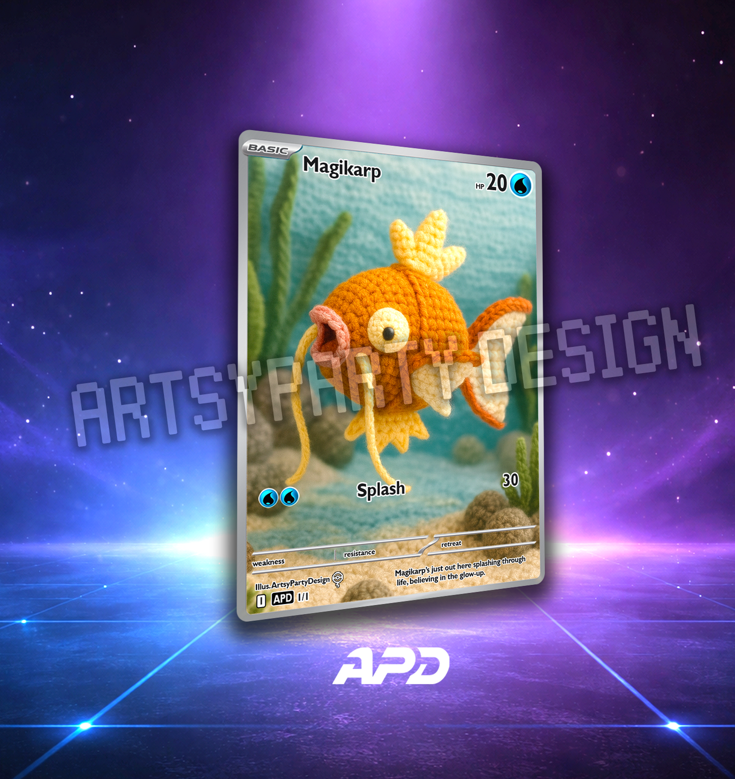 Crochet Custom Pokemon Card, Amigurumi Custom Card