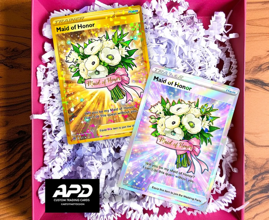 Maid of Honor Pokemon Card, Bridesmaid Pokemon Card, Custom Pokemon Card, Wedding Party Pokemon Card