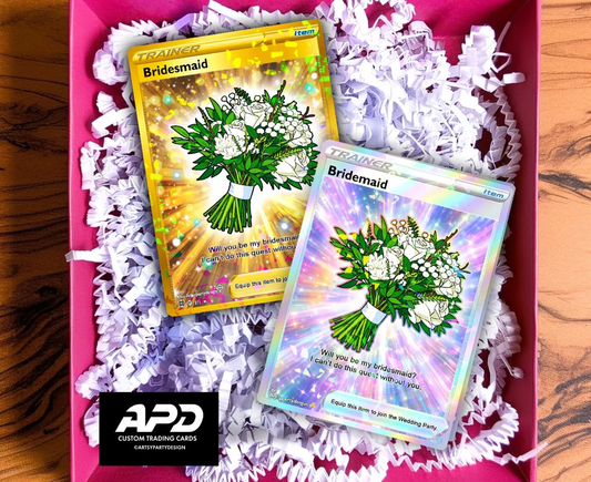 Bridesmaid Pokemon Card, Maid of Honor Pokemon Card, Custom Pokemon Card, Wedding Party Pokemon Card (Copy)