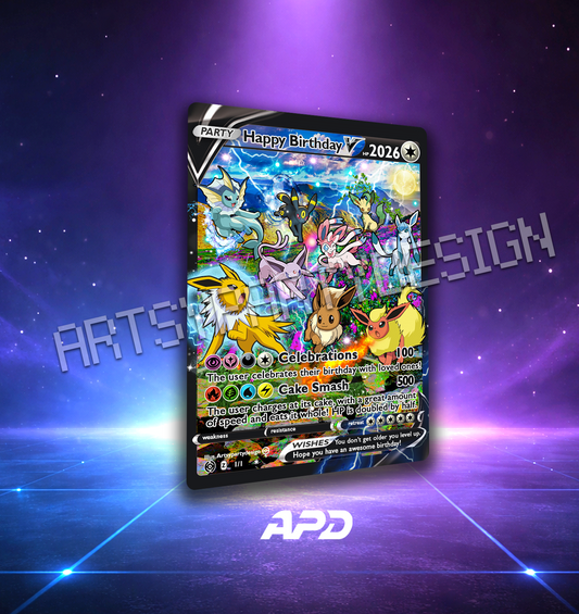 Birthday Pokecards, Pikachu Birthday, Charizard Birthday , Blastoise Custom Card, Gengar