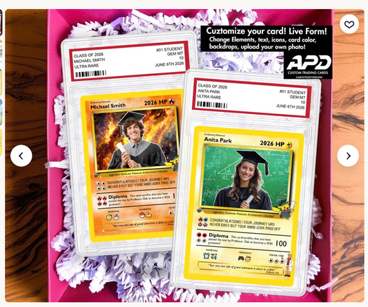 Custom Pokemon Graduation Card - Re-Order ( Card only)