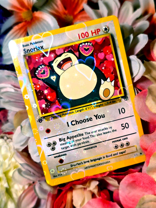 Snorlax - Snorlax Anniversary Love Card