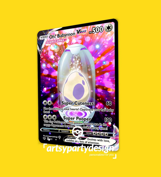 Custom Pokemon Egg Card, Pregnancy Card
