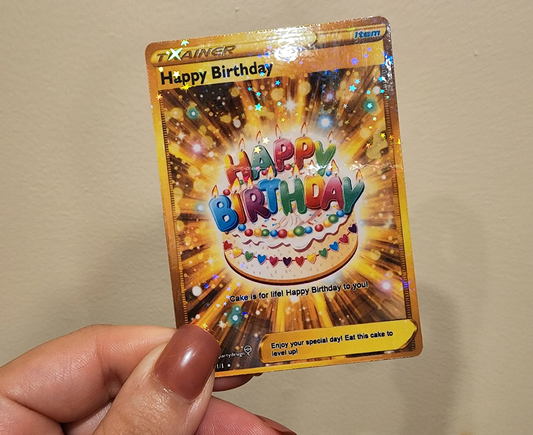 Cake Pokemon Card, Birthday Pokemon Card - Pokemon Custom Card