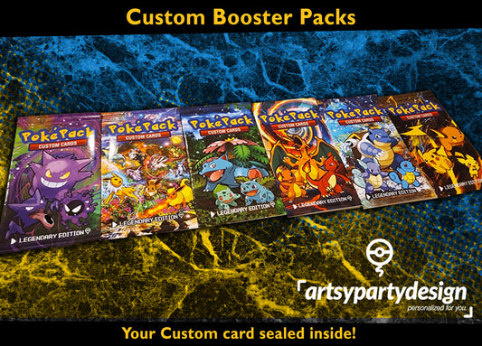 Custom Booster Pack Card, Add on item, Poke Booster Pack, Pack of cards, Sealed Booster Pack