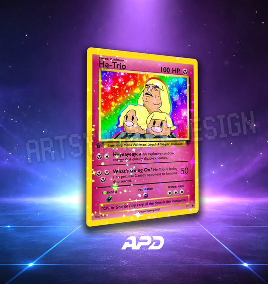 Heman Pokemon Card, He-Trio Pokemon card, Meme Pokemon Card