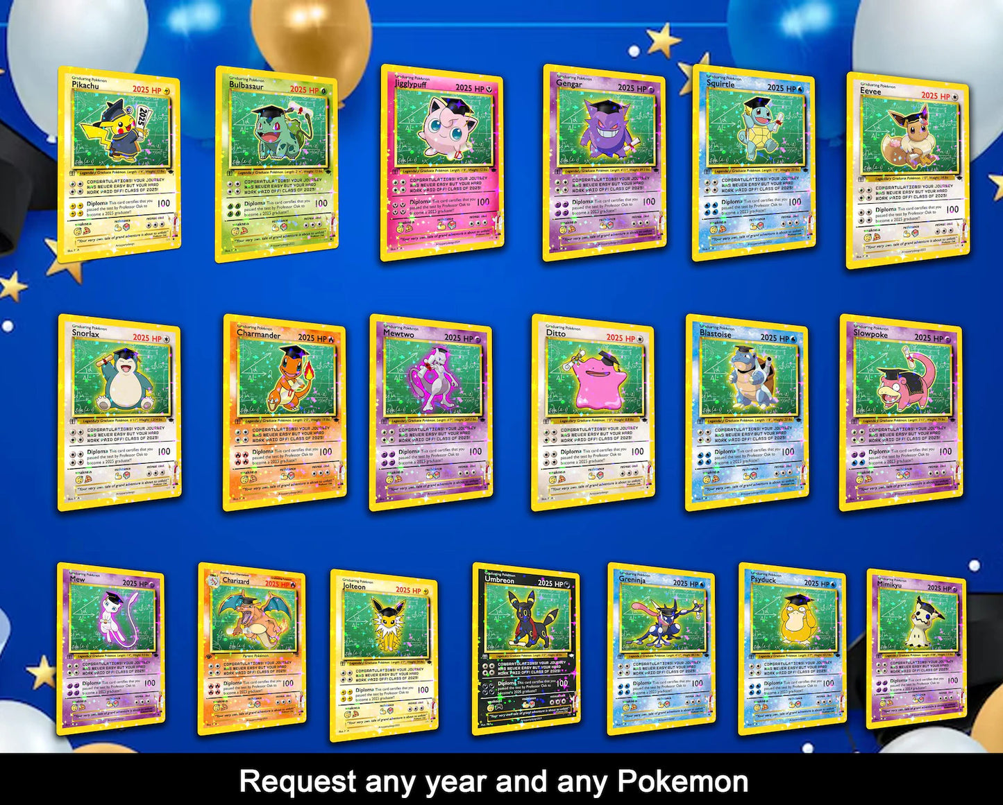 Custom Pokemon Card - Diploma/slab - Re-order