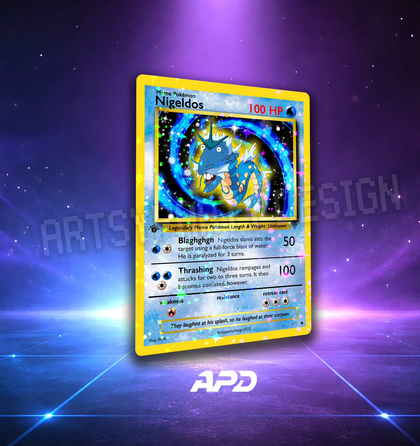 Nigeldos Pokemon Card , NigelKarp Pokemon Card, Meme Card (Copy)