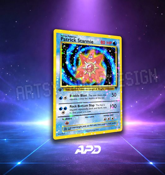 Patrick Starmie Pokemon Card, Garydos Pokemon card, Spongebob Pokemon Card, Meme Pokemon Card (Copy)